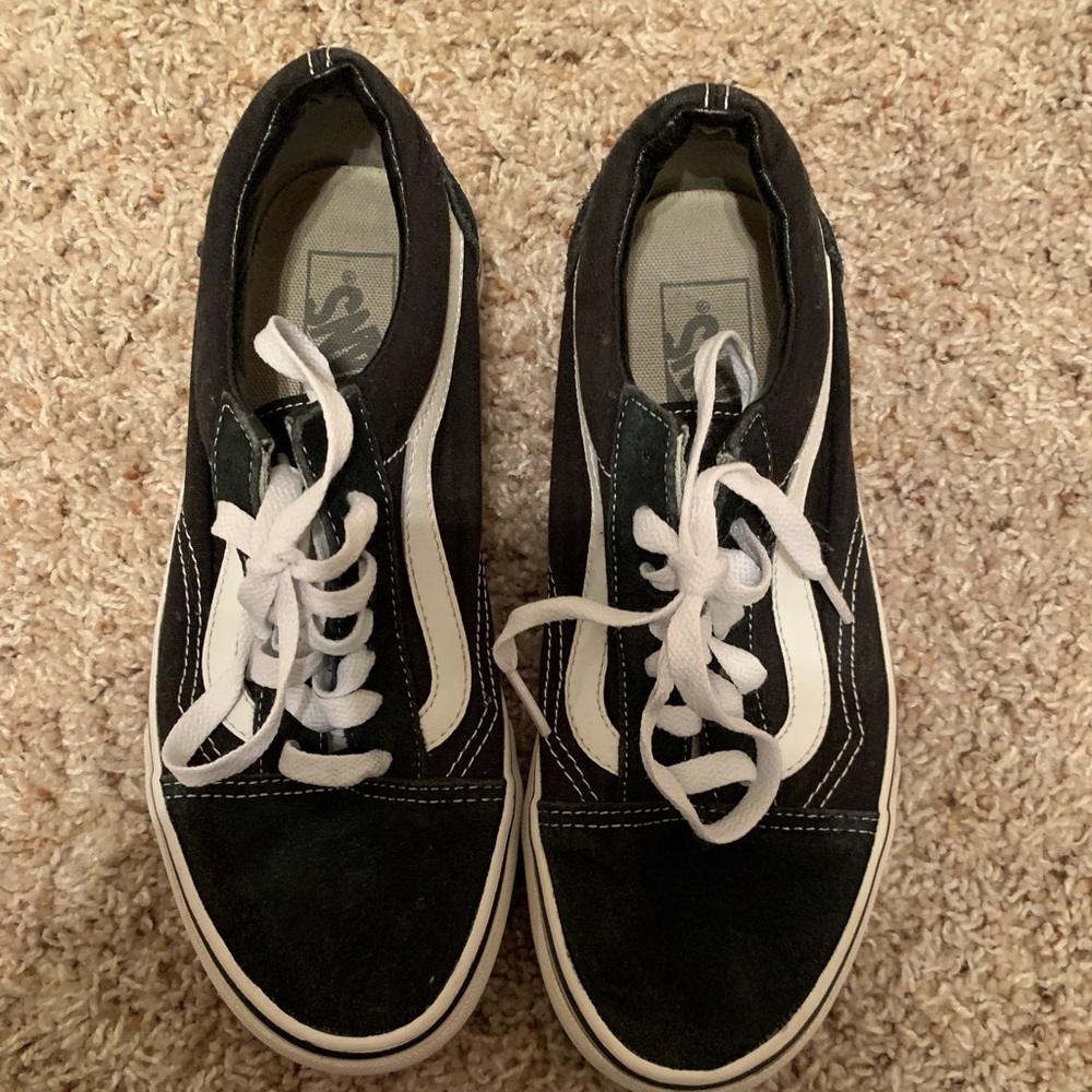 Black and white vans
